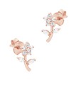 Beautiful Flower CZ Silver Stud Earring STS-6666